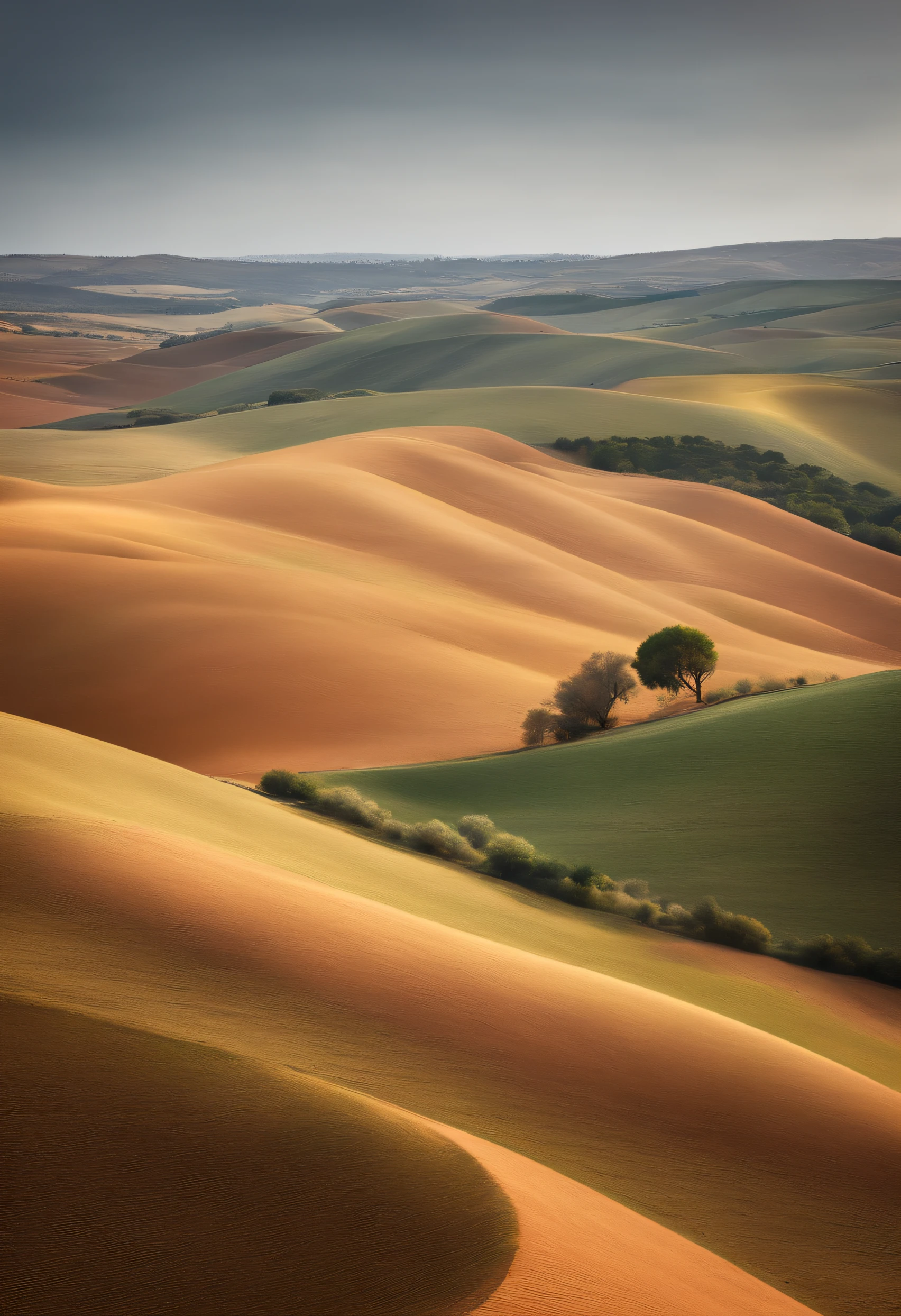 israel cidades destuidas realistaun paysage de nature minimaliste, en 3 couleurs pastels