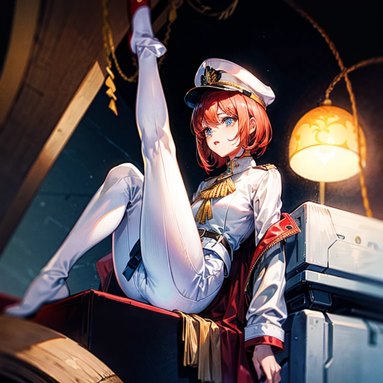 masterpiece, high quality, 1 girl,, (masterpiece:1.4), (best qual:1.4), (High resolution:1.4), 1 girl, redhead, brown eyes, Cumming face、Nausicaa, sit on a chair, No panties, high boot, colorful, whole body, ghibli style, software, spread your legs and masturbate,Expand your vagina、expression of ecstasy、show your chest、show your chest、expose the inside of the vagina,Exposing the crotch