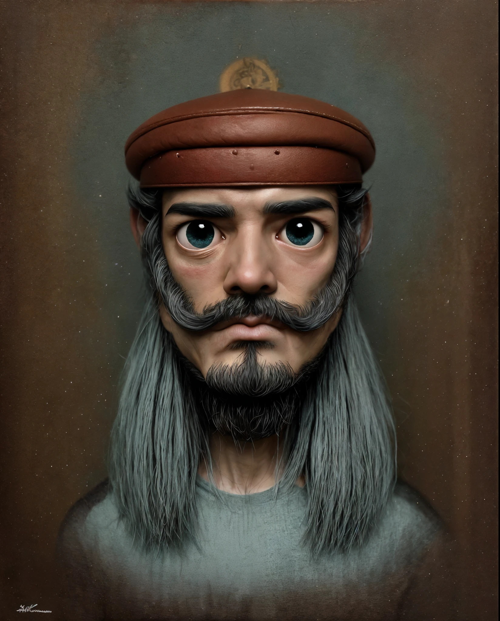 hombre con barba, Estilo Mark Ryden, Estilo de Mark Ryden, Mark Ryden en el estilo de, Mark Ryden muy detallado, inspirado por Mark Ryden, por Mark Ryden, Gary Baseman, benjamin lacombe, Anton Semenov, Arte lowbrow