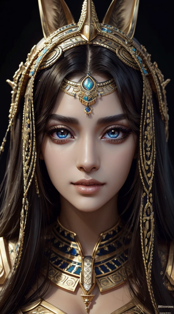 (female:1.1,sexy:1.1, humanoid:1.1,anubis:1.1)beautiful detailed eyes, beautiful detailed lips, extremely detailed face,longeyelashes,portraits,ultra-fine painting,photorealistic,vivid colors,studio lighting