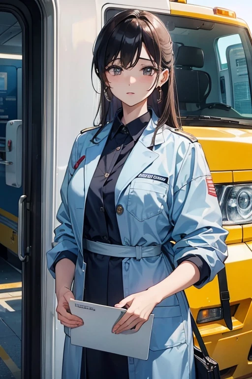 Beautuful Women、doctor、physician、ambulance、emergency