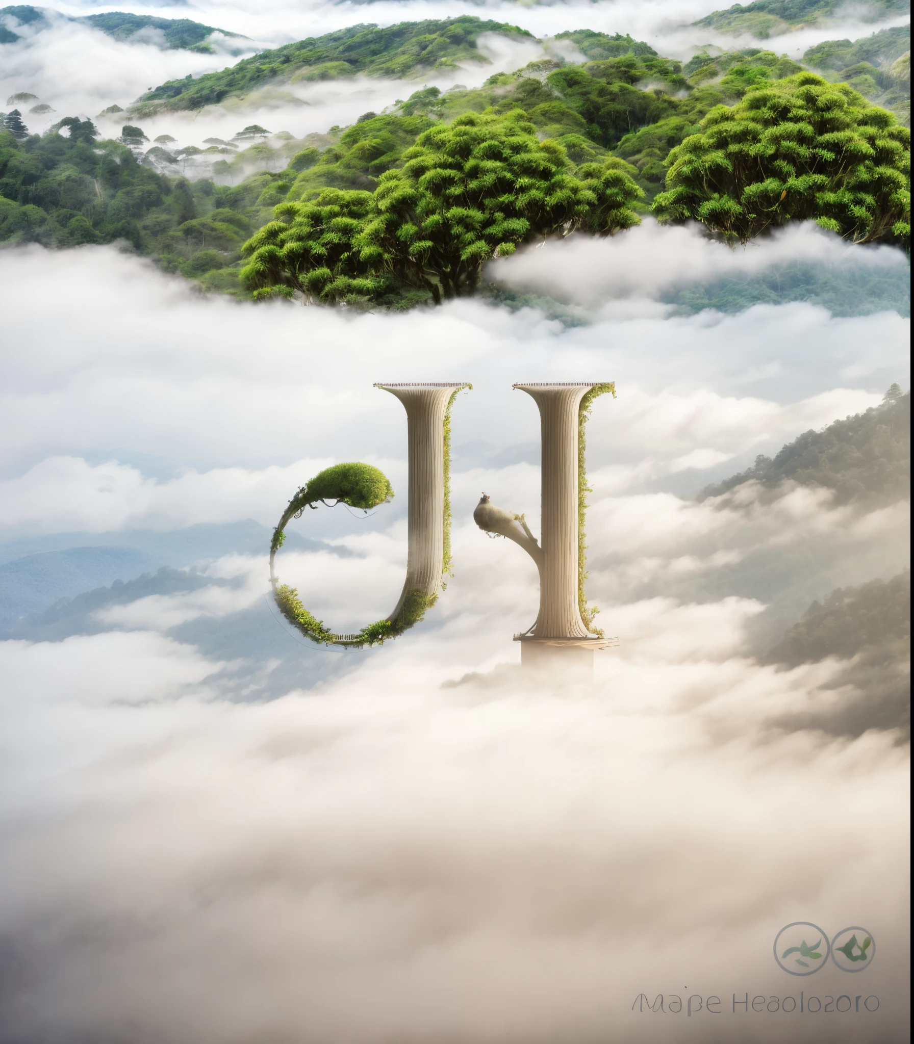 materpiece,Best quality,Top view,bird's eyes view,in a spring,((tea plant)),Mountains,undulation,茂密的tea plant,house,Surrounded by mist,Real,The foggy landscape of forest trees is almost impenetrable,Small rivers,