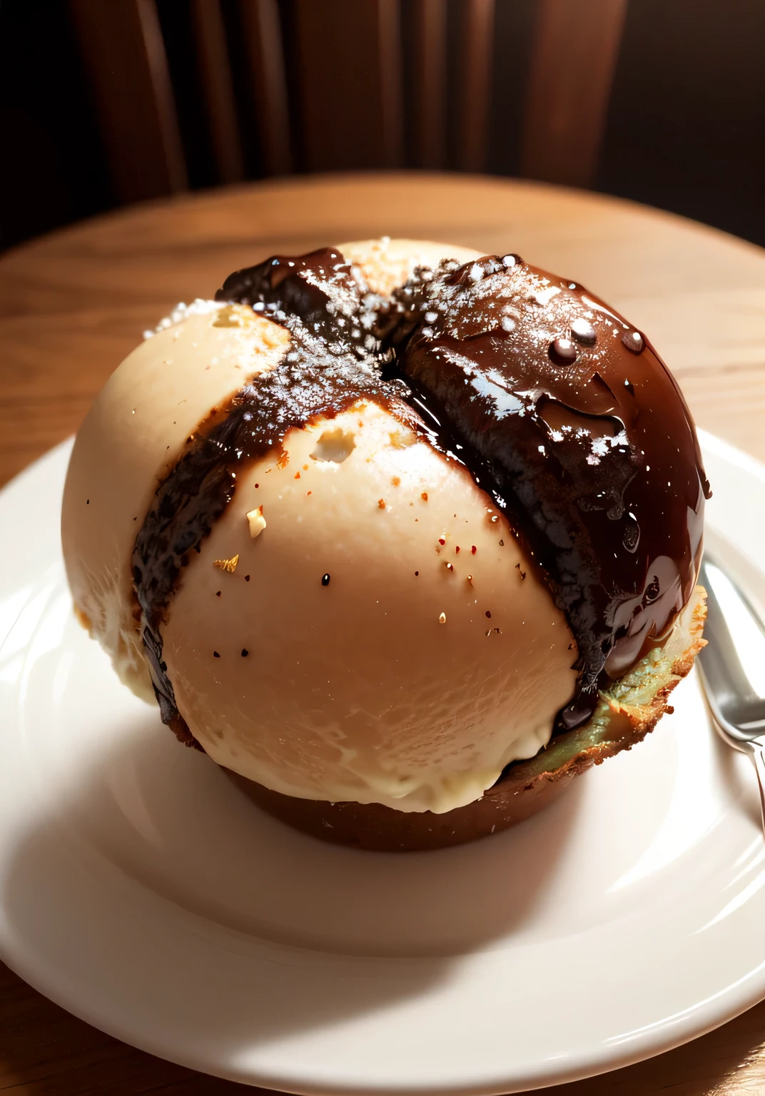 (A slice of bread)(Have good natural light)( (There is a window in the background),high tea(Depth of field effect))(There is a set of cutlery on the table)(and a drink)Best quality,A high-resolution masterpiece,Highqualityshadow,actual