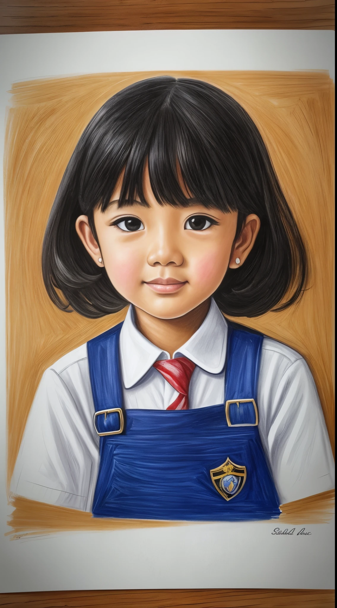 Draw a picture of my nine-year-old self,147cm --auto --s2