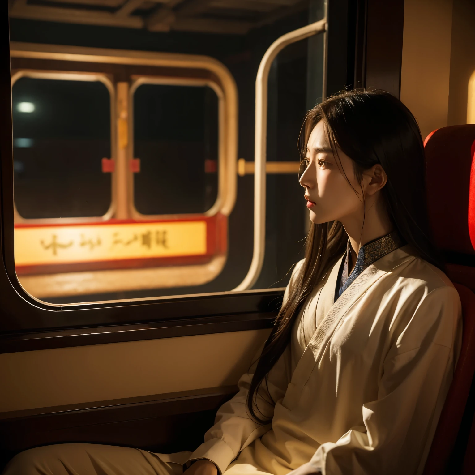 In the speeding train, Zihan faces a life-or-death choice. He takes a deep breath, decides to release Ansheng, and Ansheng is grateful. The two communicate silently, without words.