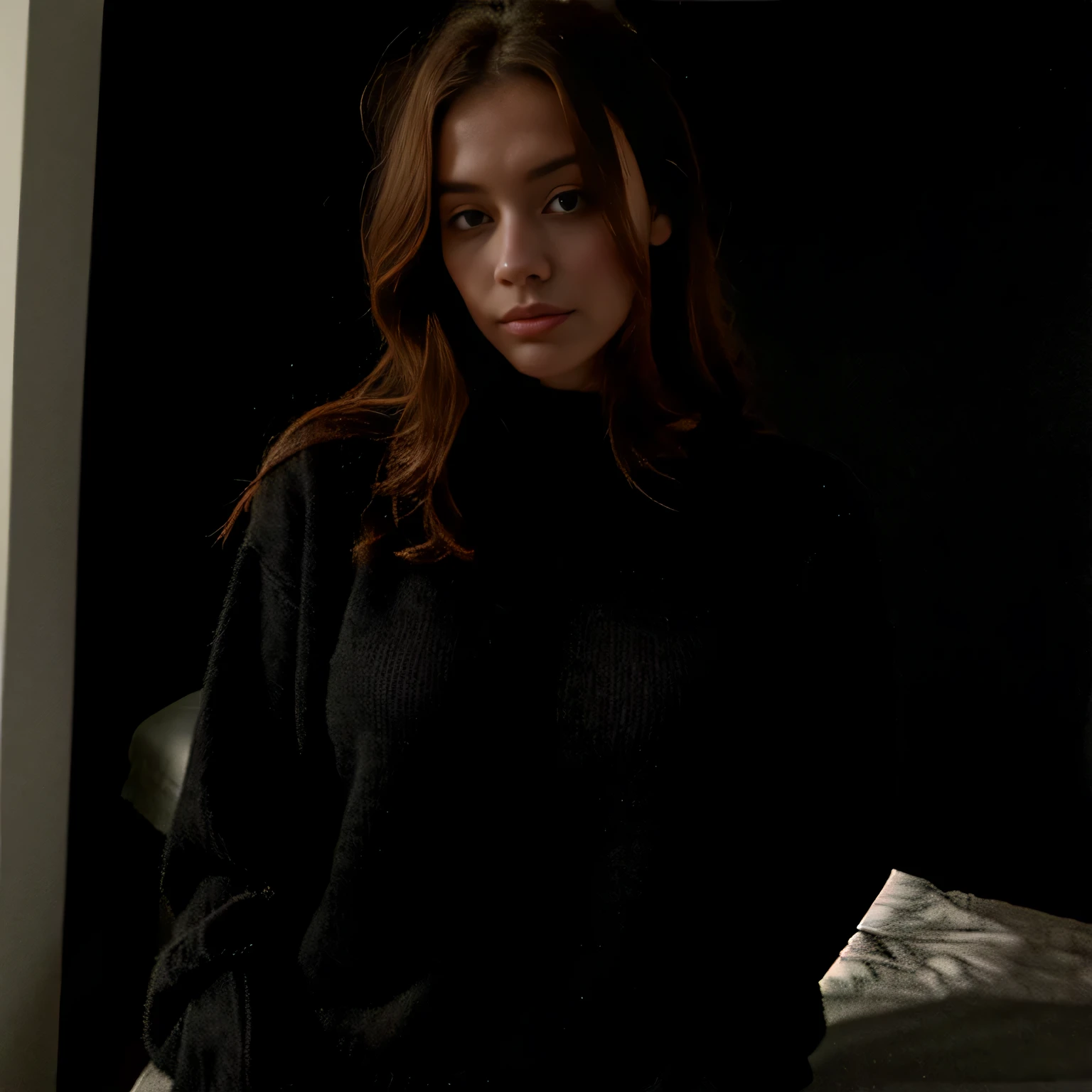 black sweater