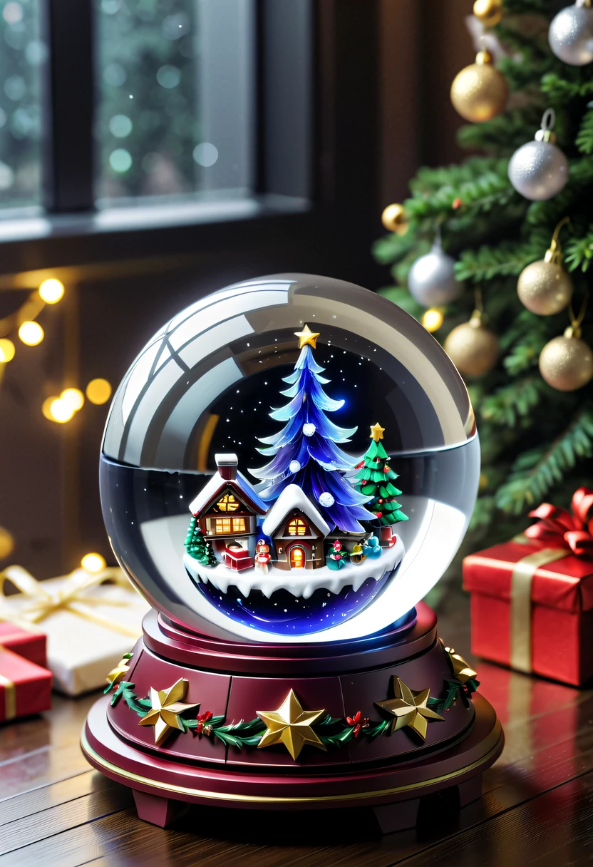 Beautiful Christmas crystal ball as a Christmas gift,Built-in micro mecha