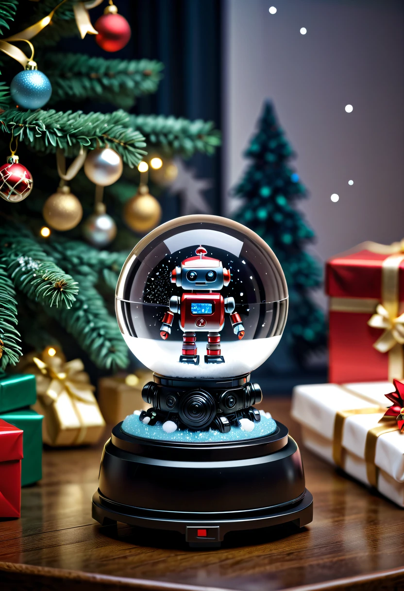 Beautiful Christmas crystal ball as a Christmas gift,Built-in micro robot