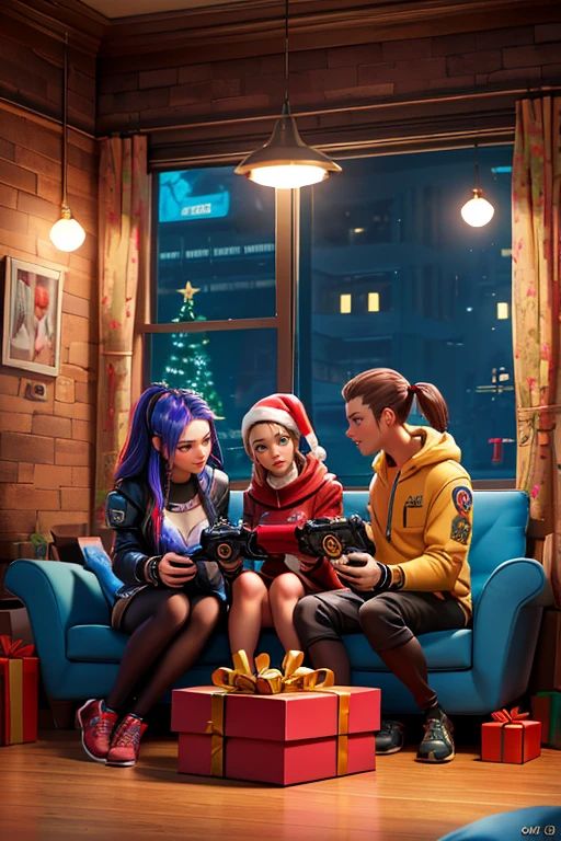 (by Alexander Jansson:1.4), girl with Christmas gift, Witch hat, intricate, (masterpiece, Representative work, official art, Professional, unity 8k wallpaper:1.3)