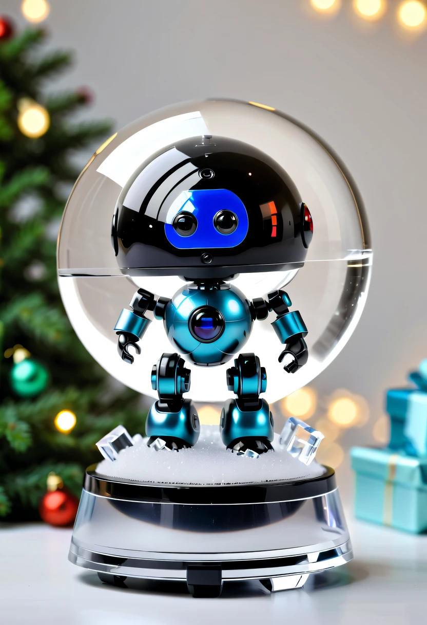Beautiful Christmas crystal ball as a Christmas gift，Built-in micro robot