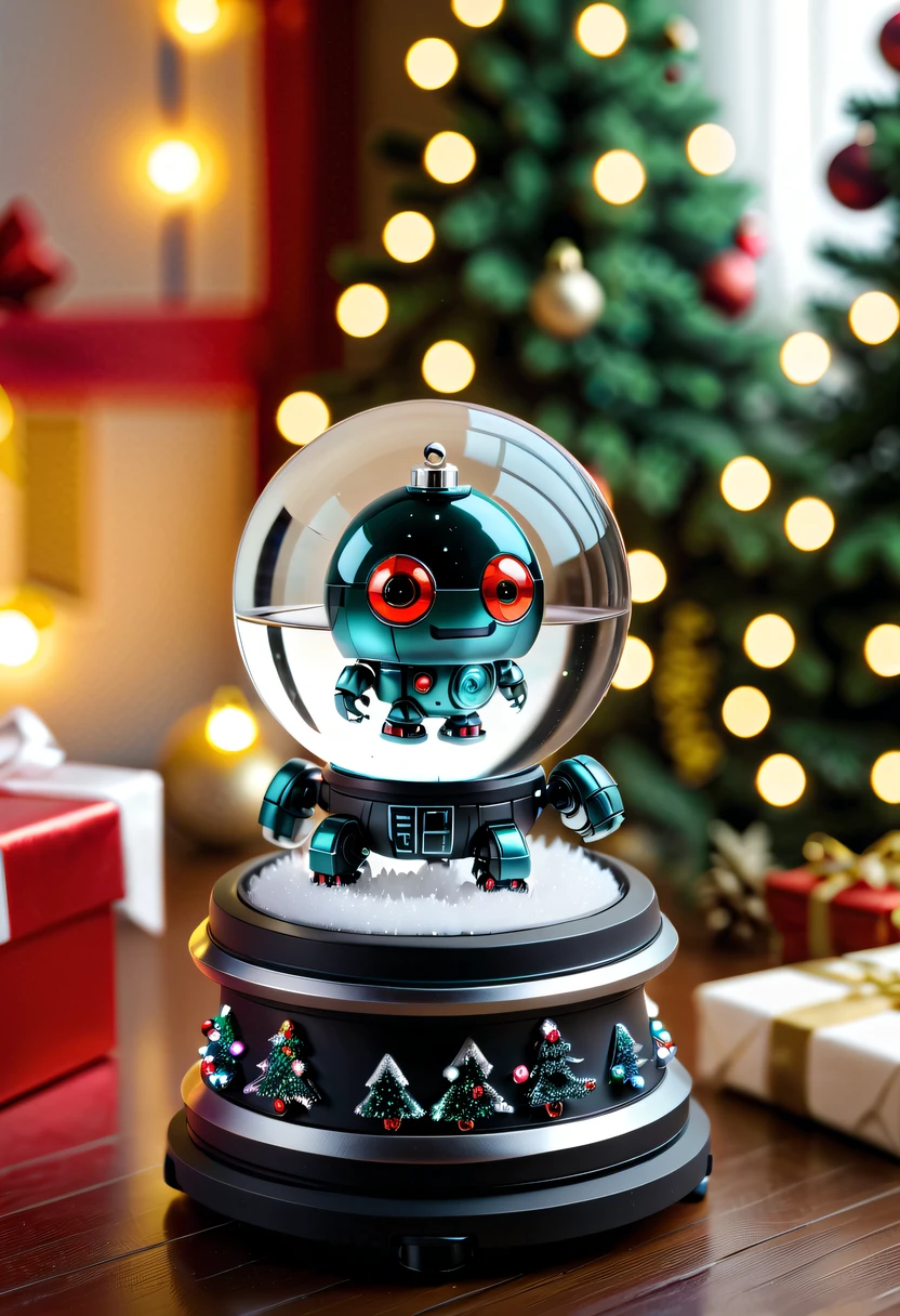 Beautiful Christmas crystal ball as a Christmas gift,Built-in micro robot