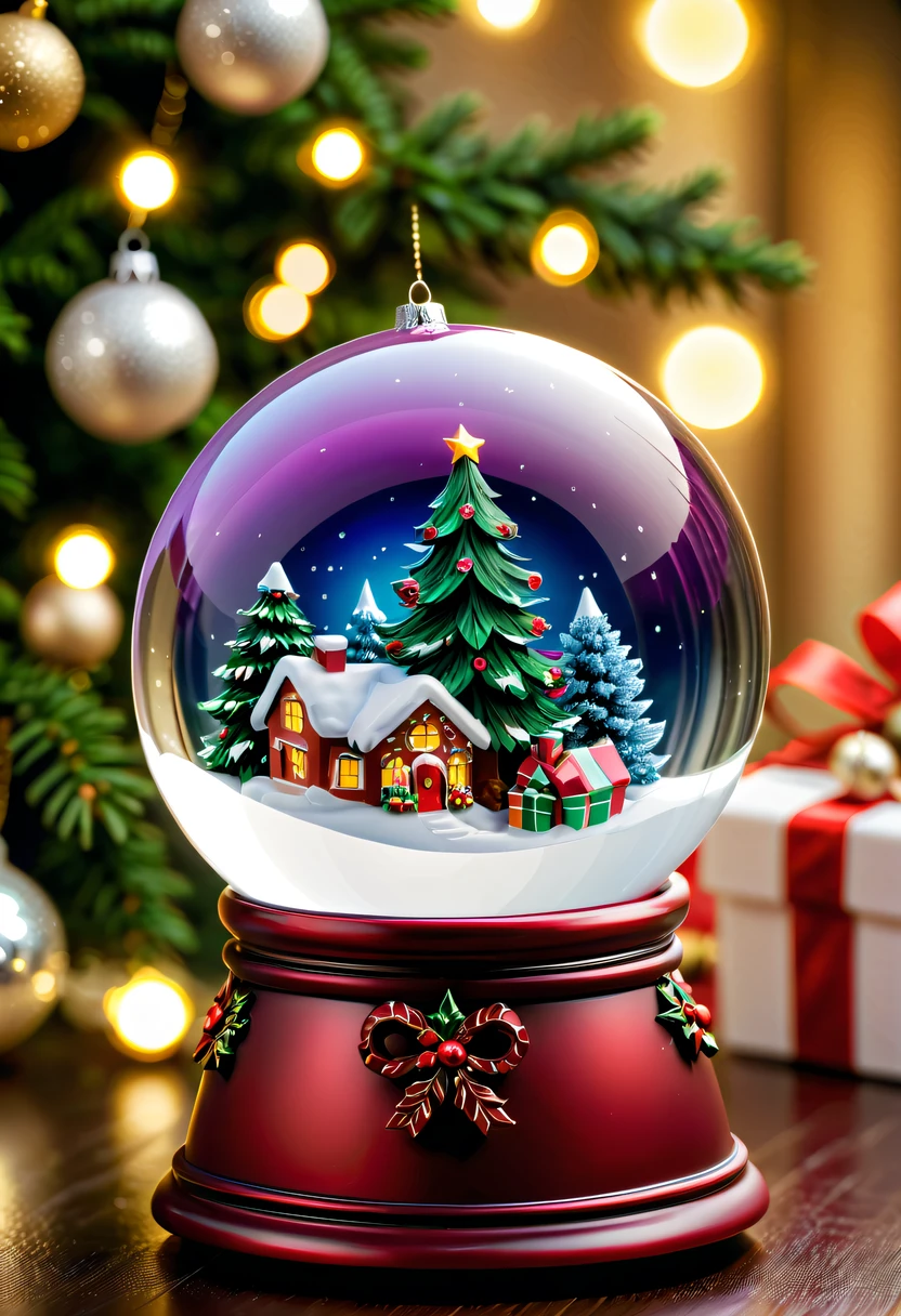 Beautiful Christmas crystal ball as a Christmas gift