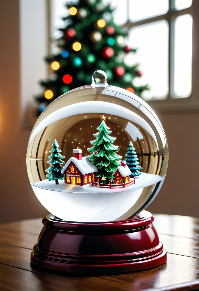 Beautiful Christmas crystal ball as a Christmas gift