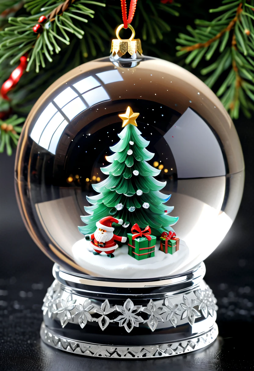 Beautiful Christmas crystal ball as a Christmas gift