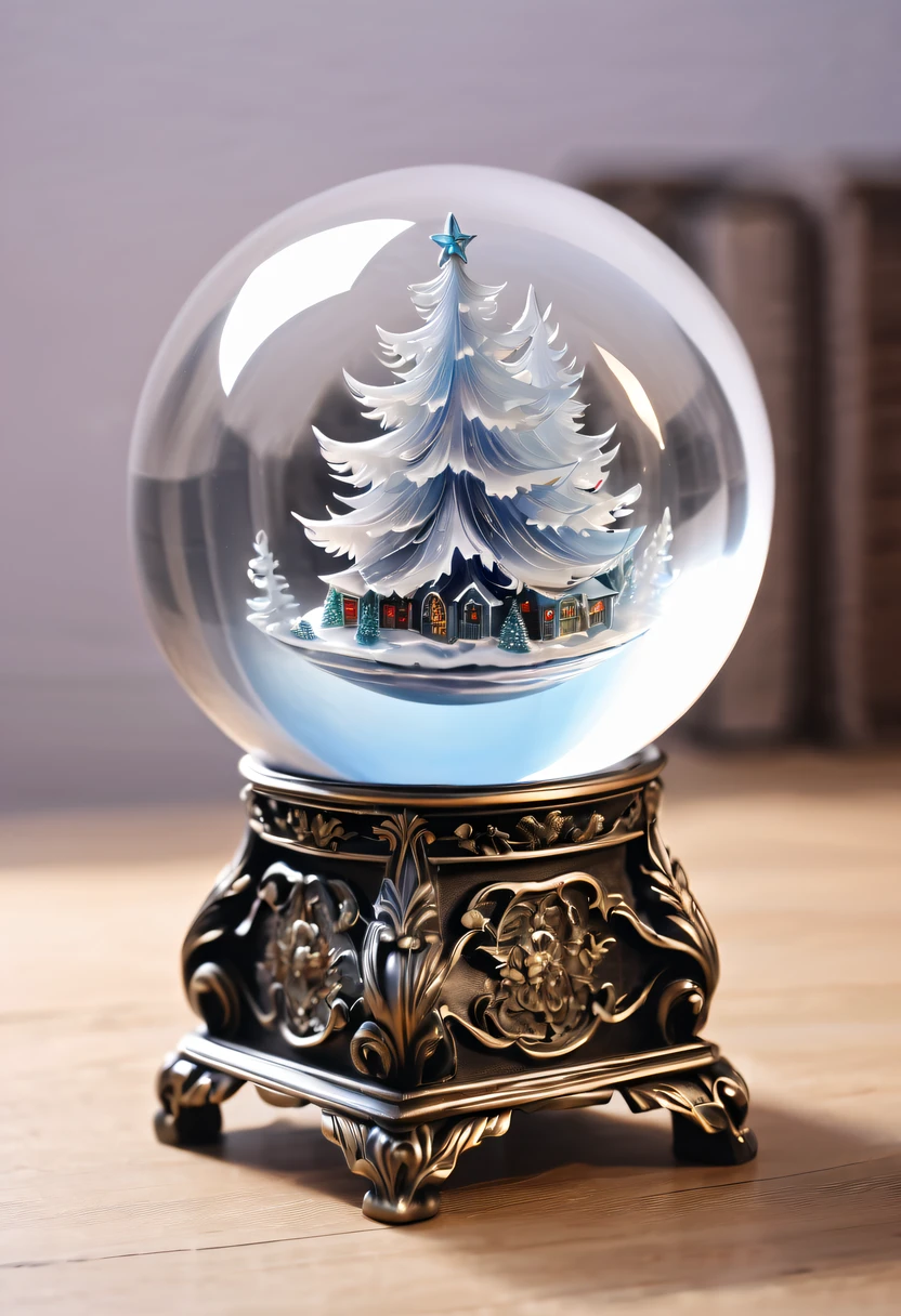 Beautiful Christmas crystal ball for Christmas gift,Meticulously carved,Gotik,Emit magical light