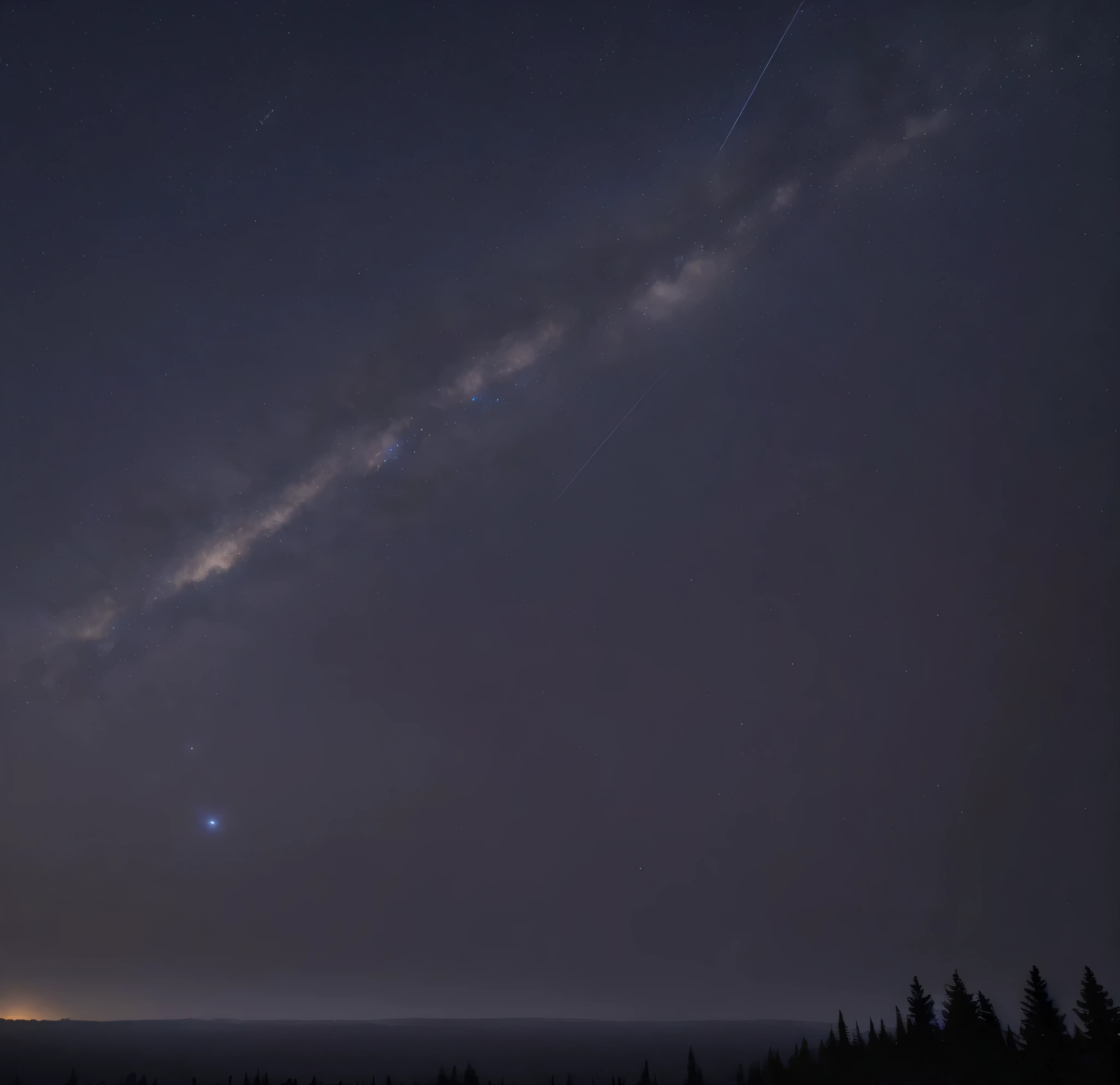 (Best quality,4K,8K,A high resolution,tmasterpiece:1.2)Black sky，lot of stars
