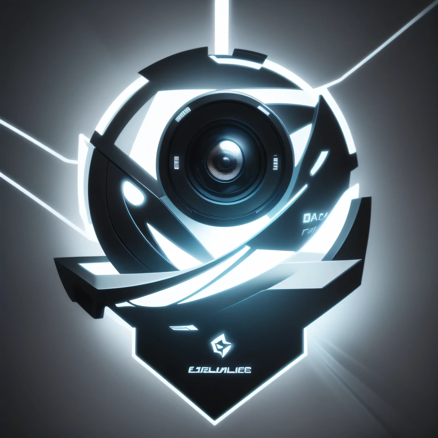 the Logo of the video surveillance company, who is also an electrician. minimalism, Vector, Professional photo, zipper, camcorder, illumination, Logo