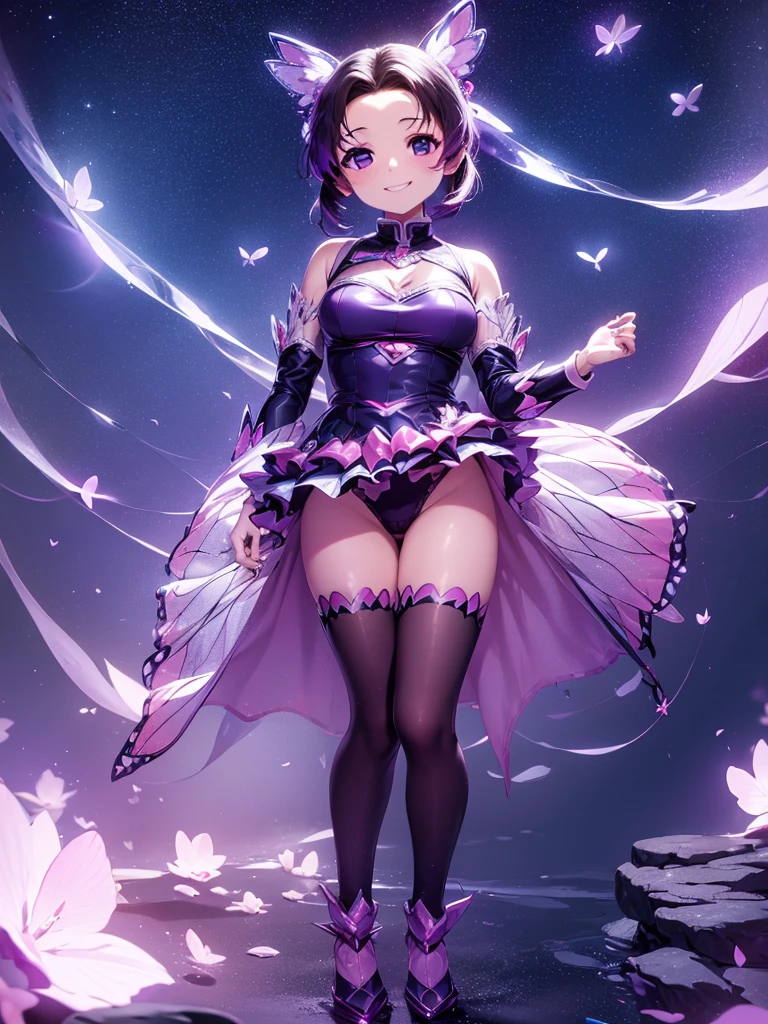 ((transform into a magical girl)), full body, (masterpiece, best quality), 8K, high detail, night, starry sky, a smile