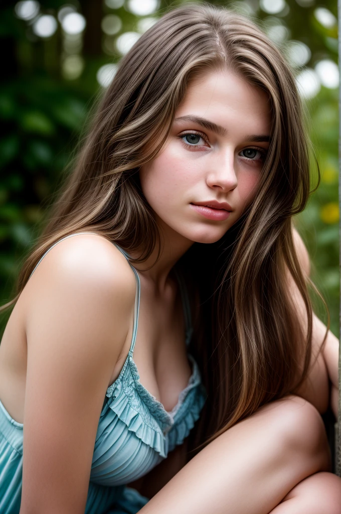 a portrait photograph of a beautiful 20 year old girl, award winning photo, best quality, portrait by annie leibovitz, canon 5d mark ii, film, professional photograph, (rich colors:1.1), hyper realistic, lifelike texture, (natural lighting:1.1), (Canon EF 85mm f/1.4L IS USM)