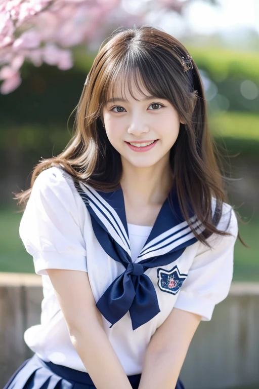 ((masterpiece))), (Two beautiful Japan girls, classmates, Innocence,kawaii,kawaii髪型、A dark-haired :1.4 ,超hight resolution, Realistic, ultra-detailliert, 8K,top-quality, Extremely detailed, Detailed background,A slender,very beautiful japanese girl, Detailed face:1.3), (a baby face,kawaii系,adorable girl),(Best Quality,Photorealistic,hight resolution),Beautiful detailed eyes,Beautiful detailed lips,Smiling,Laughing,kawaii系,having fun,Joyful,excited,clew,cosy atmosphere,magical moments,,memories that make you happy,cherish sisterhood,love and laughter,kawaiiセーラー服、Sailor suit with short sleeves、Navy blue skirt、Pure white、Beautiful skin、Glitter hair with moist eyebrows、Colors and landscapes of youth、Premonition of love、A slender、embarrassed grin、Attend school、morning,