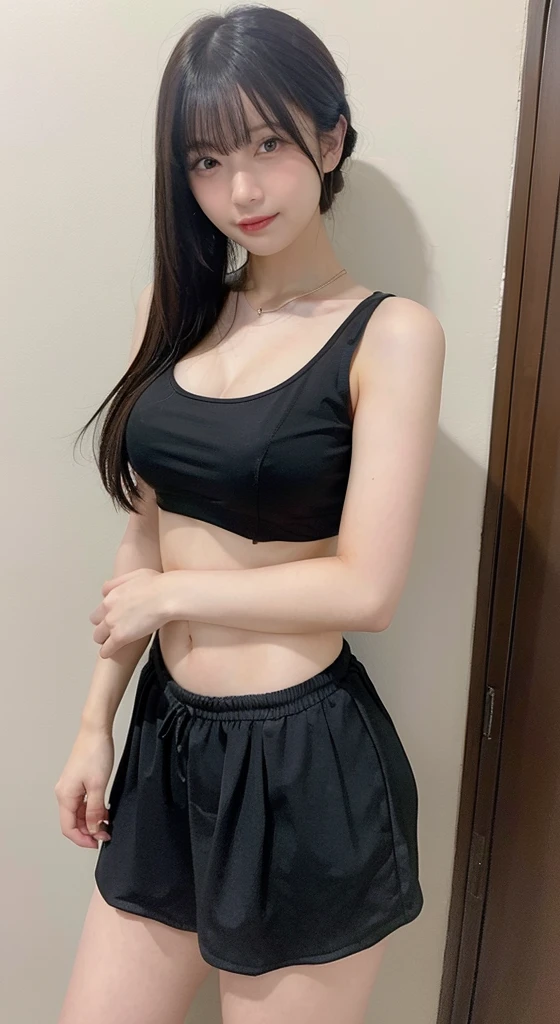 (top-quality,masterpiece:1.3,超A high resolution,),(ultra-detailliert,Caustics),(Photorealsitic:1.4,RAW shooting,)、masterpiece、girl sleeping、22 years old、realisticlying、Voluptuous body、large full breasts、sexy underwear、Wear underwear in smaller sizes、Open legs、Has black hair((top-quality、8K、masterpiece:1.3))、NSFW、Photorealsiticなスーパーウーマン、masutepiece