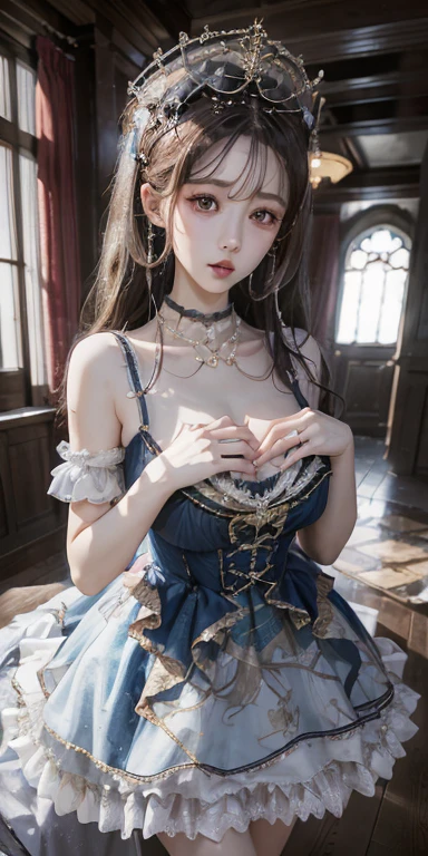 Best quality at best, 超A high resolution, (realisticlying:1.4), tmasterpiece, A high resolution, Original, very detailed wallpaper, 1个Giant Breast Girl, Alone, (buzizig, bizizanakanem\)), full bodyesbian,