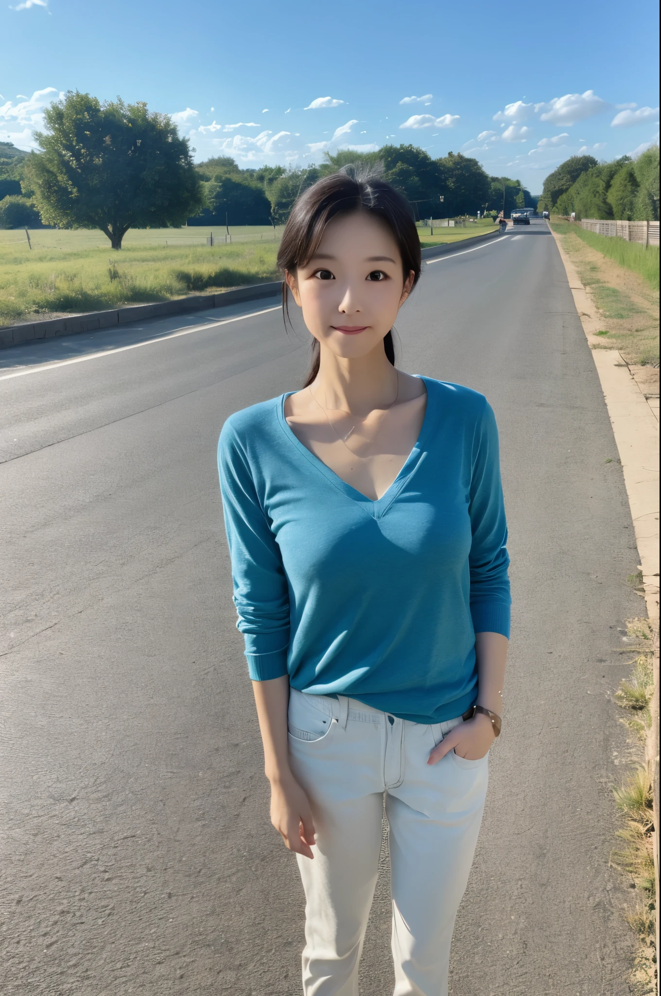 (High reality photograph, high resolusion, detailed face, detailed eyes) Skinny Japanese lady, 40 years old, various face expression, solo:1, skinny figure, small breasts, very thin waist, various hair style, various photo angle, casual clothes, various season, various background, full-body photo
