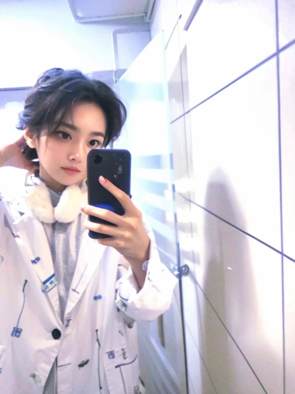 Turn this photo into a beautiful girl with long hair,Realiy