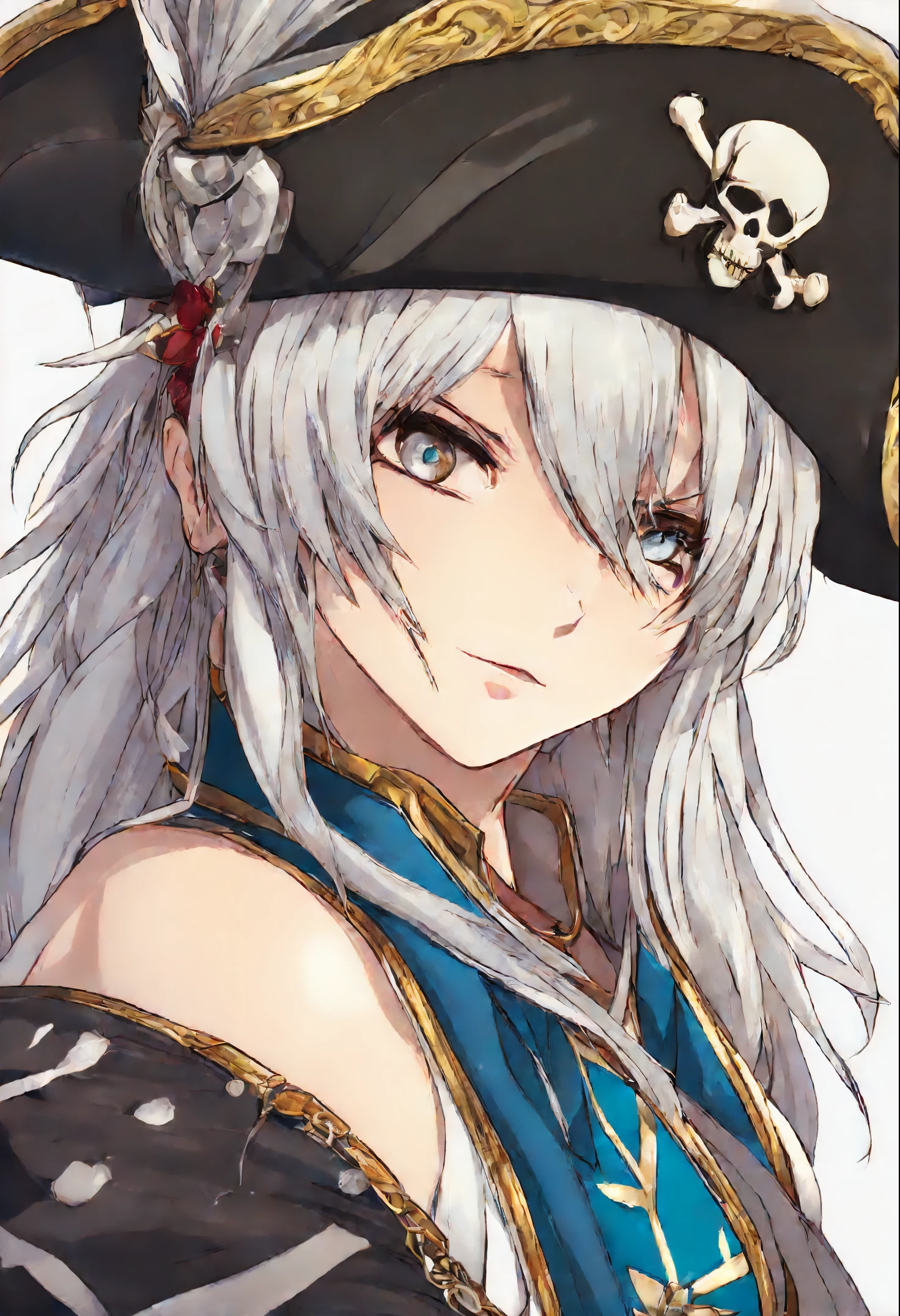 Anime character, style anime "frozen", Anime characterrozen ", Anime Character Face Type " frozen", style anime, Close-up of a person (a pirate) , Король a pirateов, Masamune shiro, a pirateский капитан, key anime art, shigenori soejima illustration, по мотивам Freezing, fantasy seinen manga, Freezing: First Chronicle (Freezing　ファーストクロニクル), Freezing Pair Love Stories, Kwang-Hyun Kim, Okumura Masanobu, detailed key anime art, Masamune, shirow Masamune, a pirate класса Swashbuckler, a pirate, Портрет a pirateа