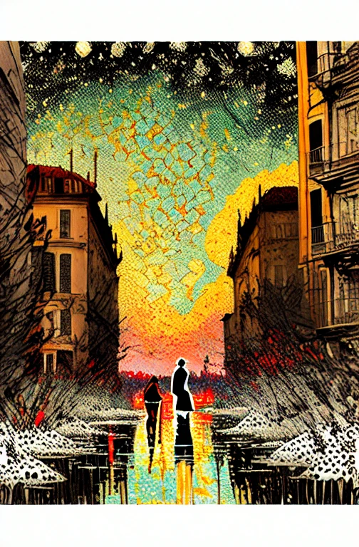 Affiche de style vectoriel Van Gogh (croix et pont dans la ville de Lisbonne) en terrasse le soir sur la place de la ville à Lisbonne le soir de Noël avec les décorations de Noël ; peinture naturalisme impressionniste pointillisme couleurs vives avec du contraste, Proche de la perfection, dynamique, Clair de lune, très détaillé, Peinture à l'aquarelle Vincent Van Gogh, illustration, illustrations de Van Gogh, Lisbonne, croix et pont de la ville de Lisbonne, selfie impressionniste pointillisme vue avec décorations lumineuses de Noël avec le style impressionniste naturalisme pointillisme Lisbonne