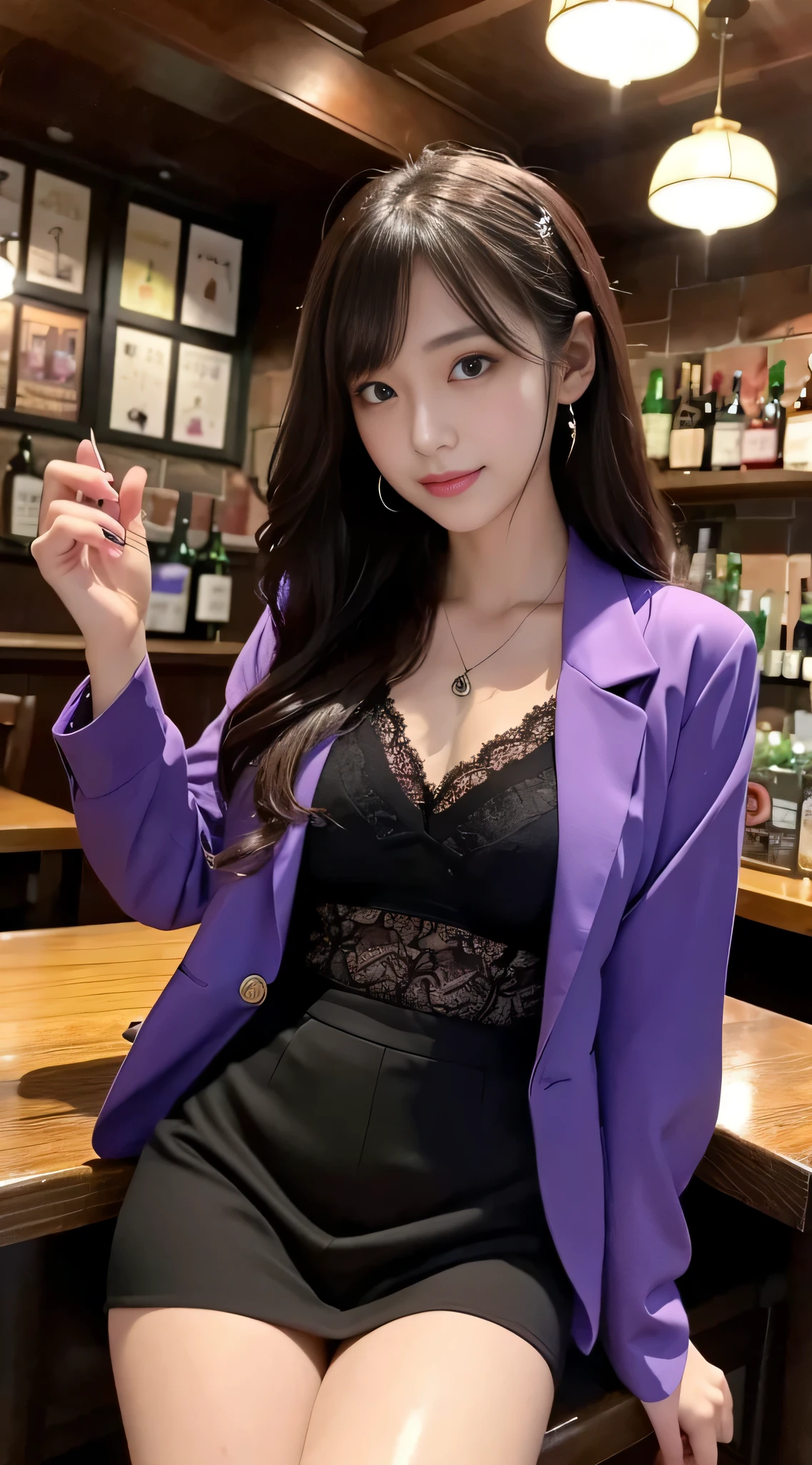 LTRA Details、japanes、Fascinating beauty、Dainty woman、Piercing eyes、Cool Girl、Wavy Hair、Suit、jaket、Blouse、tight skirts、Black pantyhose、Evil Female Executive、Evil Fall、brainwash、lacy fabric、Glossy legs、black lipstick、Lip gloss、Smirk、wickedな表情、Suspicious look、Hollow eyes、wicked、Reaching out、Arms up、In the pub、Two Women、Purple liquid、Pendants