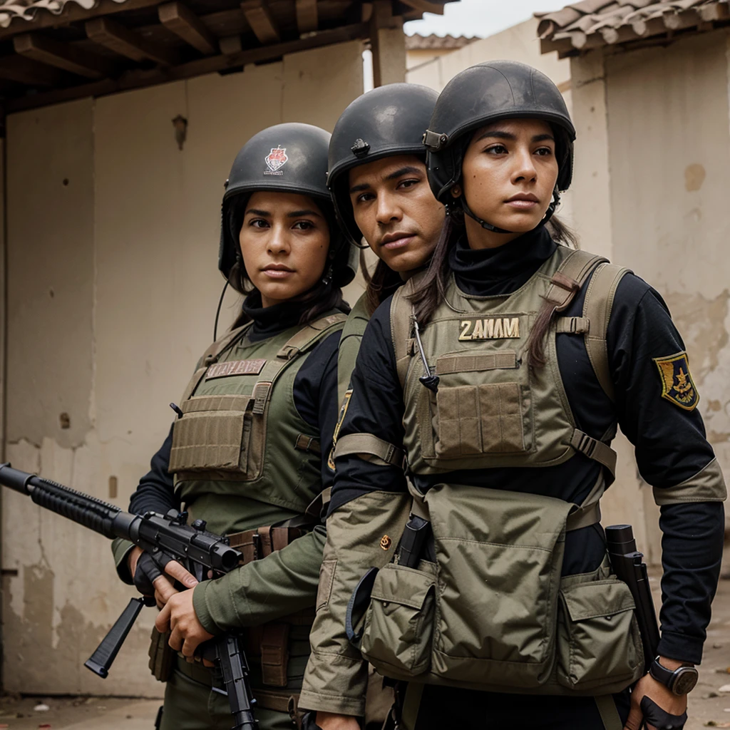 Soldados com armas