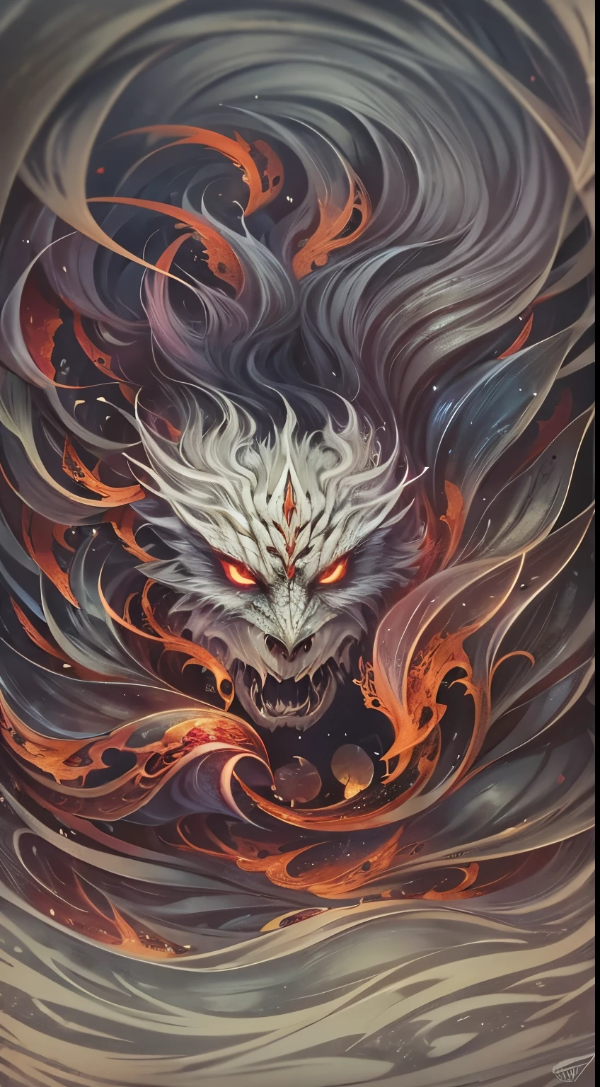 (The scaly messenger from hell:1.4),Look at me condescendingly,defiance,Nasty,The whole body is wrapped in red flames,The long hairs of the flame fluttered in the wind,(Super huge, Thick and sharp claws),(The whole body is covered with black scales:1.5),The scales are covered with thick barbs,Super thick and scary scales,Reflective Scales Bloodthirsty Demon,(Two claws fighting:1.4),Ugly face,closeup cleavage,Lightning streaked across the sky,Underfoot is a thick sea of cloudlood pond),((Blood dripped from between the paws)),(stereoscopic perspective:1.4),artworks,ultradetailed,4K分辨率,high high quality,电影灯光,High picture detail,Detailed pubic hair,epic shooting