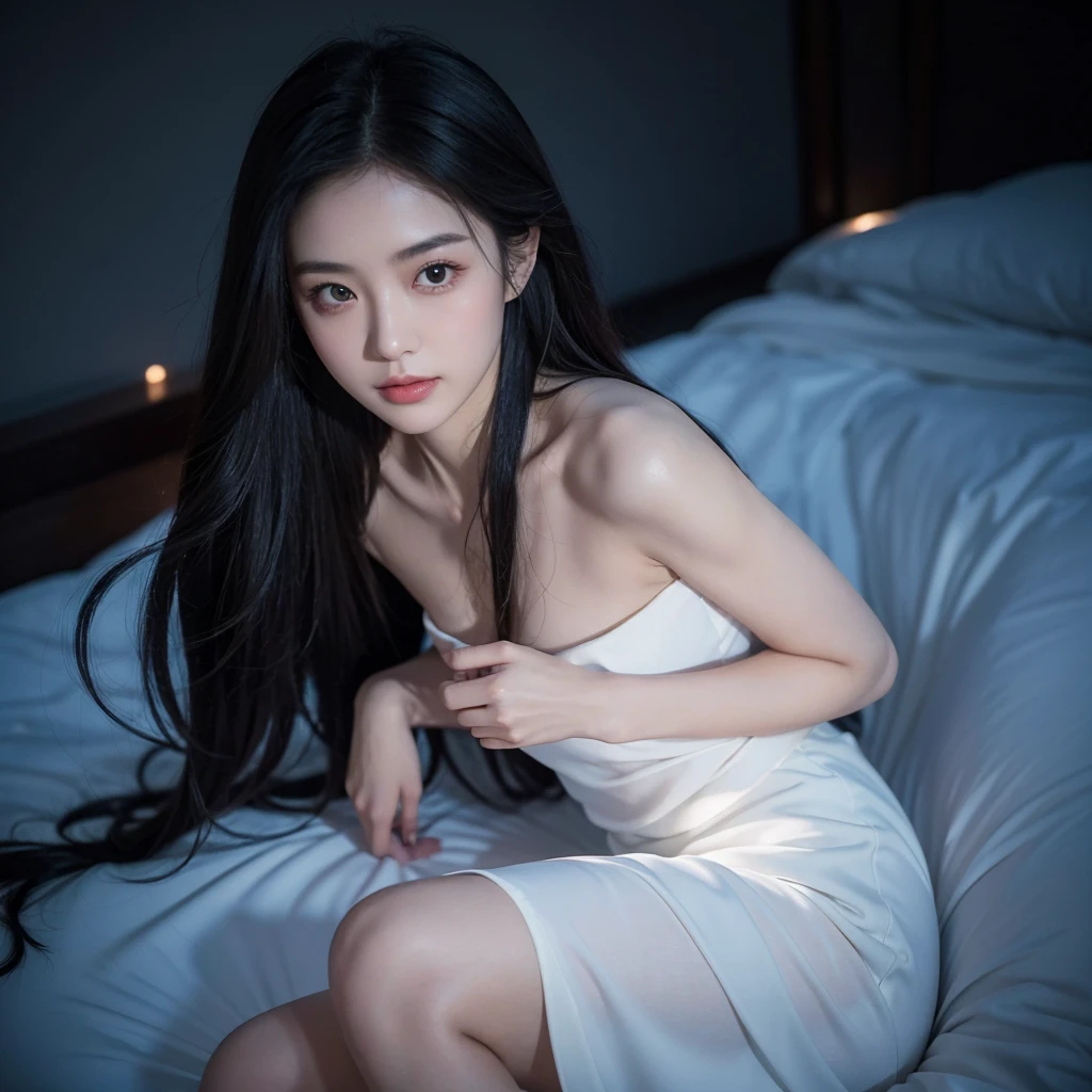 站在In the dark,That peerless beauty is like an elegant dark angel。Her slender and charming figure is light and perfect,Nature exudes a heart-stirring charm。
Above all,She has bright and pure skin,As smooth and delicate as snow-white jade。In the dark的映衬下,Her skin color makes her look even more,As if exuding a faint light。Her silhouette is slender and elegant,There is not a trace of excess meat,Every inch of skin reveals health and vitality。
Her long hair is as deep as ink,hangs down to the waist,Gently sway with the wind。In the dark,They shimmer,Adds a sense of mystery to her。Every strand of hair is as silky as mist,touch skin gently,As comfortable as a fragrant flower。
Her eyes are like two stars,Clear and pure,Like stars in the night sky。In the dark,The eyes exude a mysterious light,Attracting people's attention。Her eyes are bright and piercing,It seems to be able to see through people's hearts,People can't help but fall for it。
Her lips were rosy and plump,like rose petals。The corners of his slightly raised mouth revealed a confident smile,Gives people a feeling of warmth and security。In the dark,Her smile shines brightly in the deep darkness,It's heartwarming。
Enfim,She is wearing a black dresalls lightly to the ankle,It perfectly outlines her graceful figure。In the dark,The long skirt is like a ray of breeze in the dark,gently brushing her body,Exudes a charming aroma。
站在In the dark的绝世美女,Her perfect slender figure and charming appearance all show her elegance and mystery。她仿佛是In the dark的一颗明星,Illuminated the entire night sky,People are captivated by it。