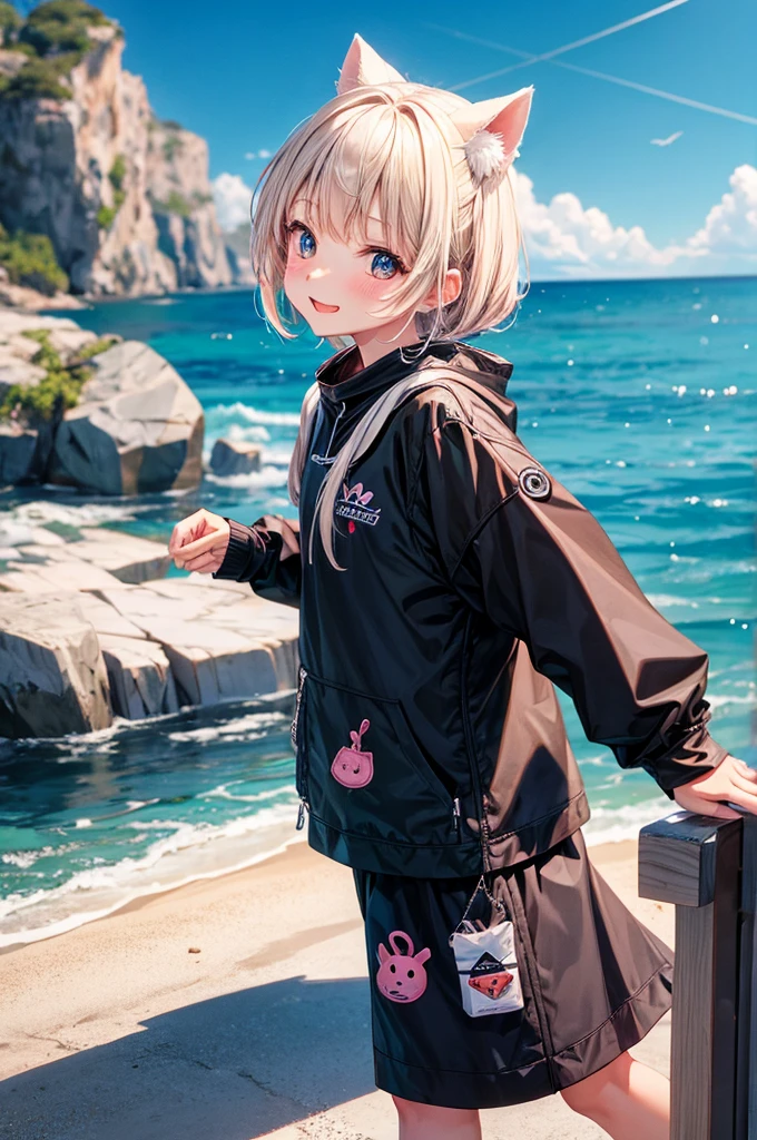 kawaii　femele　black fishingwear