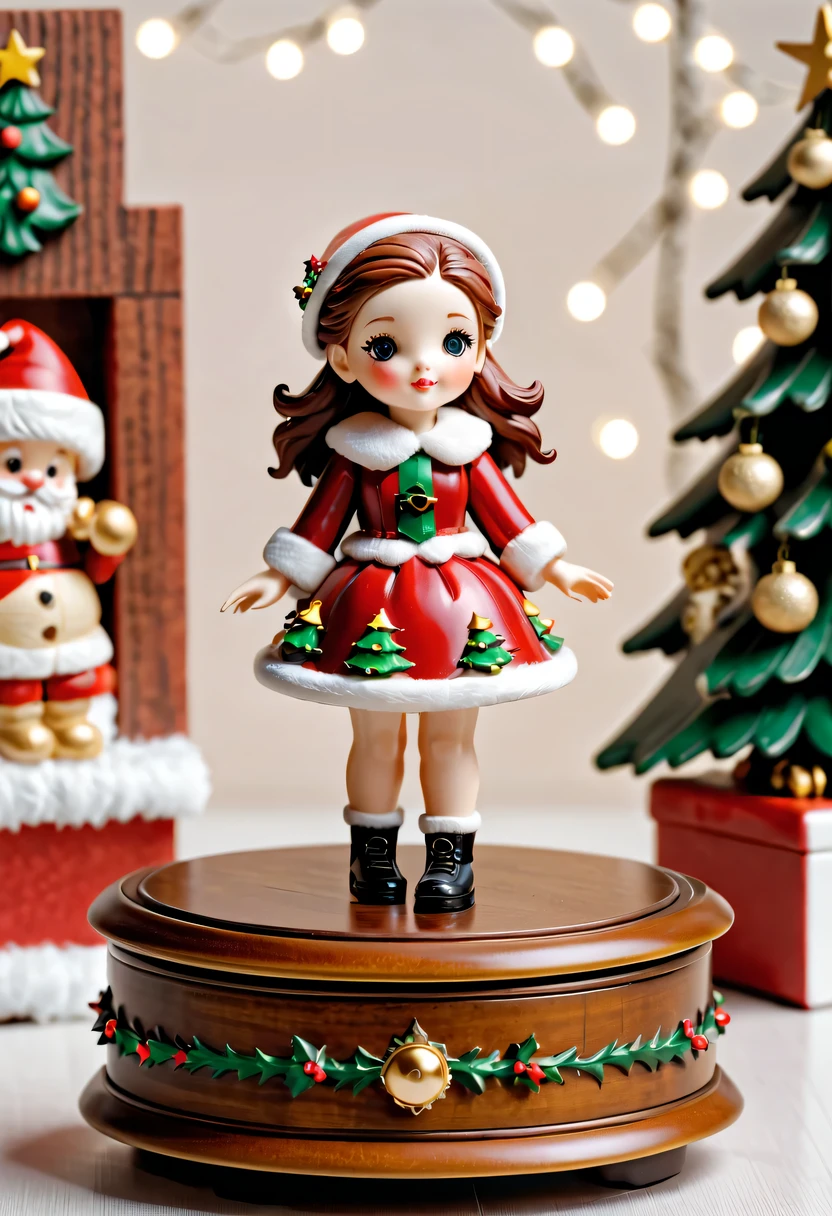 1个Giant Breast Girl , Christmas music box,