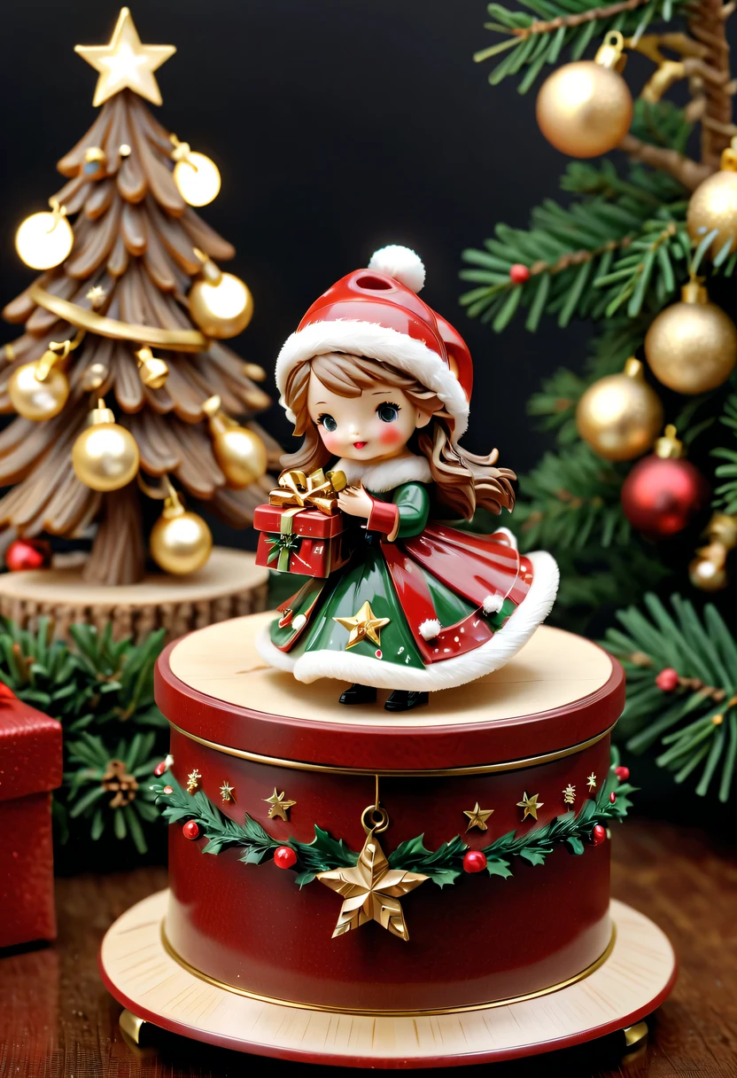christmas,christmas girl , christmas music box,