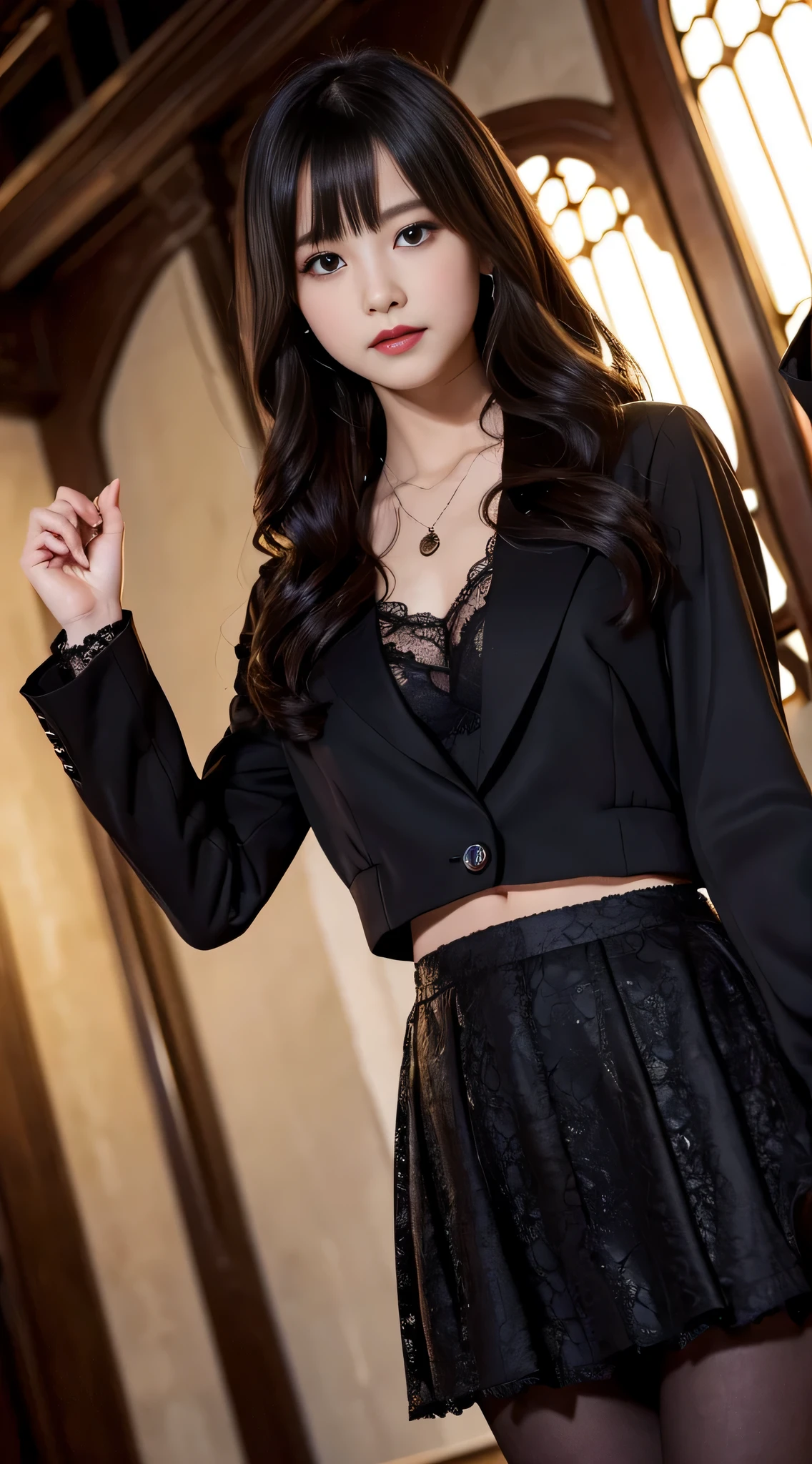LTRA Details、japanes、Fascinating beauty、Dainty woman、Piercing eyes、Cool Girl、Wavy Hair、Suit、jaket、Blouse、tight skirts、Black pantyhose、Evil Female Executive、Evil Fall、brainwash、lacy fabric、Glossy legs、black lipstick、Lip gloss、Smirk、wickedな表情、Suspicious look、Hollow eyes、wicked、Reaching out、Arms up、In the Church、Hold your hand over it、seductiv、Pendants
