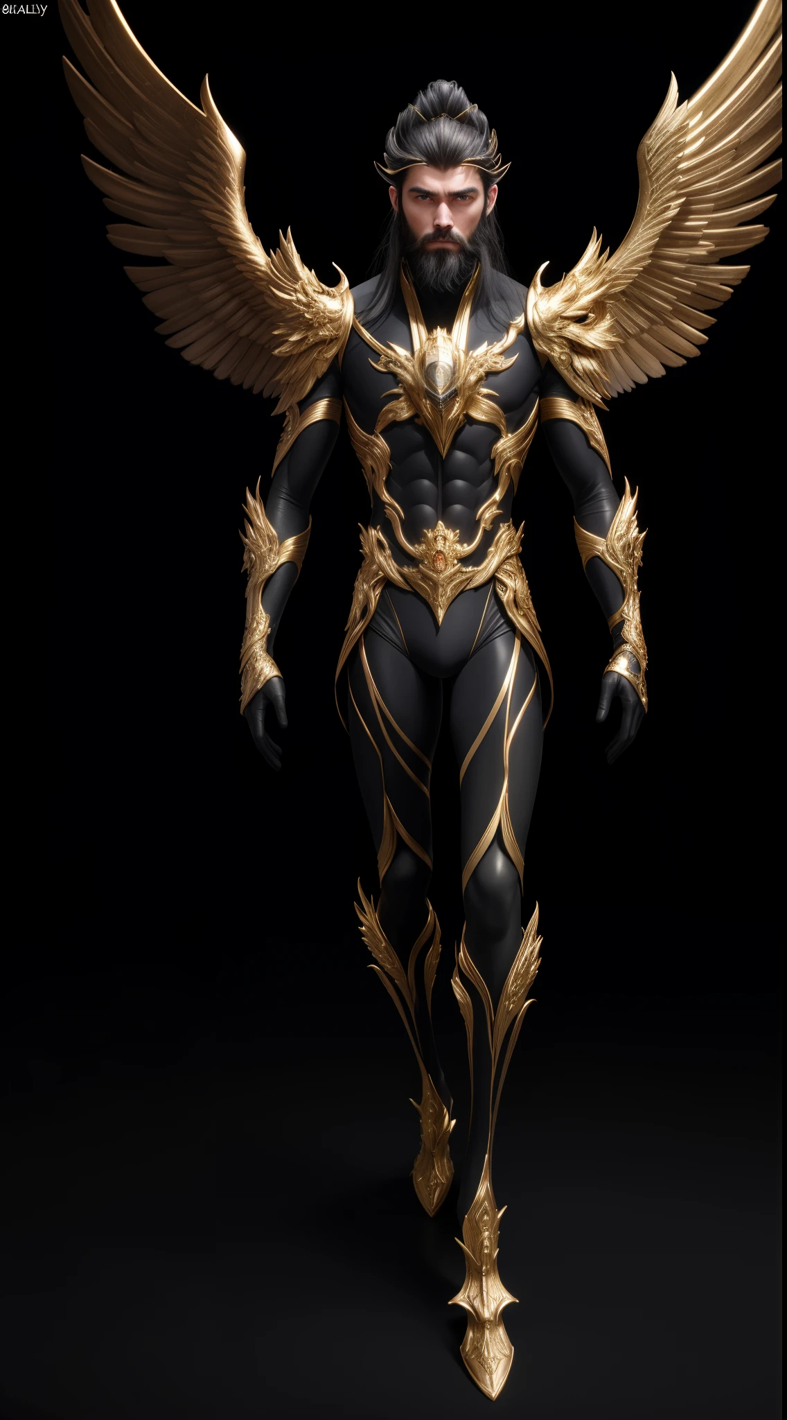 A dark, (Asenhard's style: 1.1),, male angel sniper, with rays of light, enveloping his body, his feathered wings spread, golden halo above head, muscular, beard, male, Masterpiece, beste-Qualit, intricate detials, absurdress, higly detailed Фото цвета RAW, Highly detailed, sharp lighting, 电影灯光, 詳細な目, distinct pupils, contrast, textured skin, cold skin pores, hard light, gigapixel, Visible legs, flawless face, 8k resolution, beutiful, Filmic, elegant, A hyper-realistic, Octane rendering, unreal, hight resolution, 8k resolution, higly detailed, 8K UHD, Professional lighting, Photonic mapping, Radio accuracy, physical based rendering, a perfect face, detailized face и тело, award-winning photo, detailized face, back light, ultra realisic, ray traced, intense look, 电影灯光