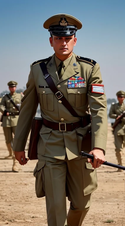 Soldier from each branch saluting flag