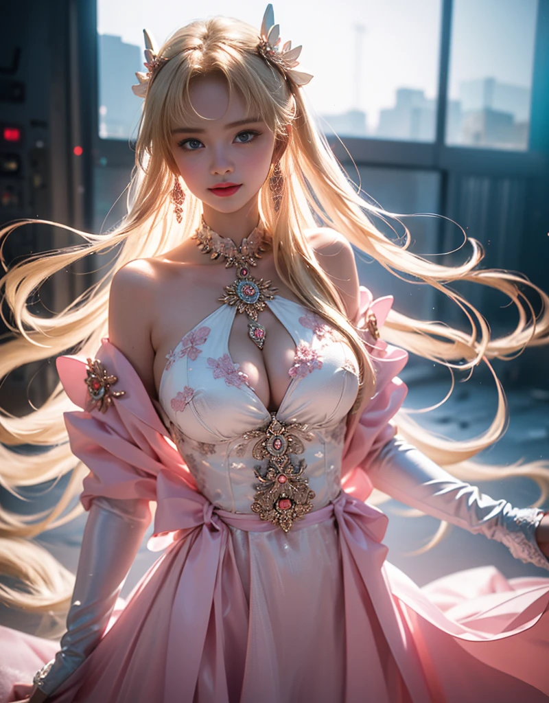 tmasterpiece,Highest image quality,super detailing,Best quality ,Extremely Delicately Beautiful, Very meticulous,Best quality, offcial art, extremely detaild的 CG unified 8k wallpapers, portrait photo of, The most beautiful look,blond hair blue eyes,Radiant skin and radiant eyes, pretty skin,(Detailed lighting:1.2), (Beautiful and detailed light:1.3), deep understanding, beautiful nude color, iintricate, digitial painting, smooth private parts, Focus sharp, The end of the world, Epic reality,looking at the camera in, (HighDynamicRange:1.4),facing at the camera, (pastel colour:1.4), Beautiful big breasts,The end of the world的, giving up, com cores neutras, natta, Screen space refraction, (Complicated details, ultra - detailed:1.3), art stations, Cinema lenses, vignet, the complex background, buliding,Enchanted smile,face flushed,the shy,detailed back ground,(Various colors of dream catcher earrings missing color,The color is black,white colors,in pink,purpleish color,red colour,blue colors,orange colors,green color,cyan colors,,),sexy and sultry,(The kinky is exposed,Camel toes,Combed neatly,),The sexiest look,Peach Milk Tea Smooth Velvet Versailles Dress,Ultrathin,semi transparent,clear clothing,