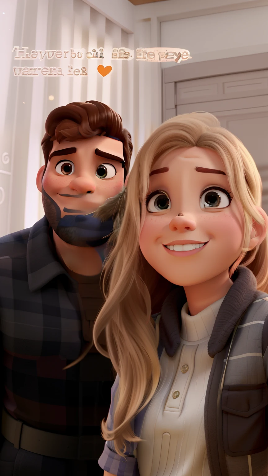 casal homem e mulher no estilo Disney Pixar, alta qualidade, melhor qualidade