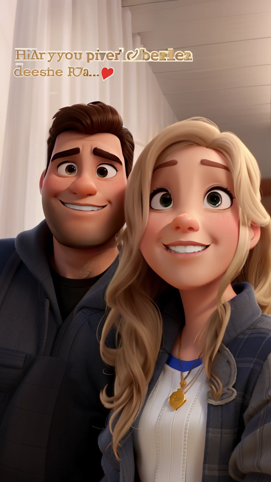 casal homem e mulher no estilo Disney Pixar, alta qualidade, melhor qualidade