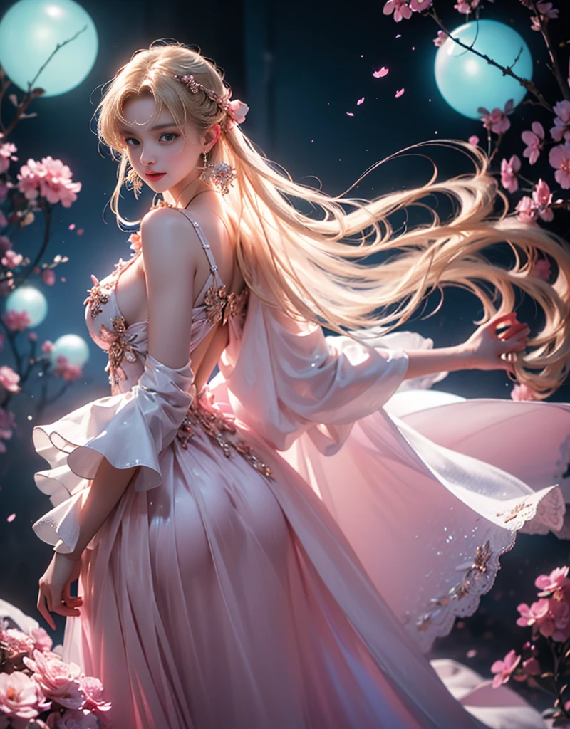 tmasterpiece，Highest image quality，super detailing，Best quality ,Extremely Delicately Beautiful, Very meticulous,Best quality, offcial art, extremely detaild的 CG unified 8k wallpapers, portrait photo of, The most beautiful look，blond hair blue eyes，Radiant skin and radiant eyes, pretty skin,(Detailed lighting:1.2), (Beautiful and detailed light:1.3), deep understanding, beautiful nude color, iintricate, digitial painting, smooth private parts, Focus sharp, The end of the world, Epic reality,looking at the camera in， (HighDynamicRange:1.4),facing at the camera， (pastel colour:1.4), Beautiful big breasts，The end of the world的, giving up, com cores neutras, natta, Screen space refraction, (Complicated details, ultra - detailed:1.3), art  stations, Cinema lenses, vignet, the complex background, buliding，Enchanted smile，face flushed，the shy，detailed back ground，（Various colors of dream catcher earrings missing color，The color is black，white colors，in pink，purpleish color，red colour，blue colors，orange colors，green color，cyan colors，，），sexy and sultry，（The kinky is exposed，Camel toes，Combed neatly，），The sexiest look，Peach Milk Tea Smooth Velvet Versailles Dress，Ultrathin，semi transparent，clear clothing，Correct bodies，