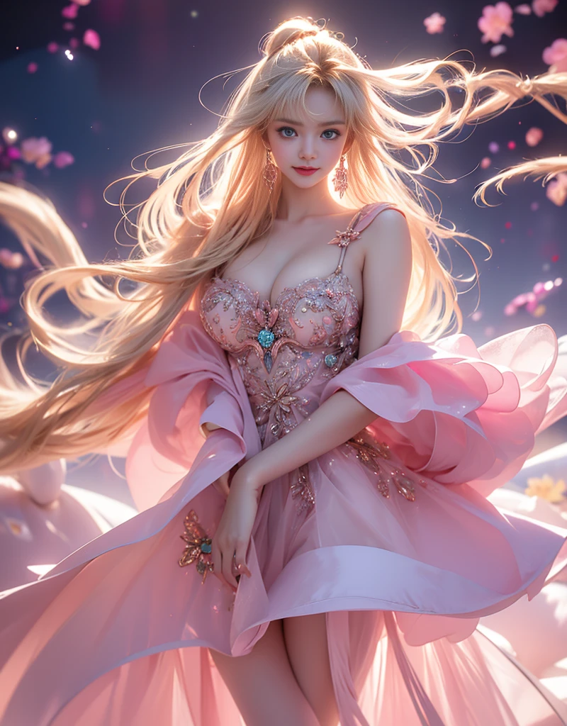 tmasterpiece,Highest image quality,super detailing,Best quality ,Extremely Delicately Beautiful, Very meticulous,Best quality, offcial art, extremely detaild的 CG unified 8k wallpapers, portrait photo of an, The most beautiful look,blond hair blue eyes,Radiant skin and radiant eyes, pretty skin,(Detailed lighting:1.2), (Beautiful and detailed light:1.3), deep understanding, beautiful nude color, iintricate, digitial painting, smooth private parts, Focus sharp, The end of the world, Epic reality, (HighDynamicRange:1.4),(pastel colour:1.4), Beautiful big breasts,The end of the world的, giving up, com cores neutras, natta, Screen space refraction, (Complicated details, ultra - detailed:1.3), art stations, Cinema lenses, vignet, the complex background, buliding,Enchanted smile,face flushed,the shy,detailed back ground,(Dream catcher earrings in various colorlack in color,white colors,in pink,purpleish color,red colour,blue colors,orange colors,green color,cyan colors,),sexy and sultry,(The kinky is exposed,Camel toes,Combed through the dark and thick hair,),The sexiest look,Peach Milk Tea Smooth Velvet Versailles Dress,semi transparent,Ultrathin,Correct bodies,