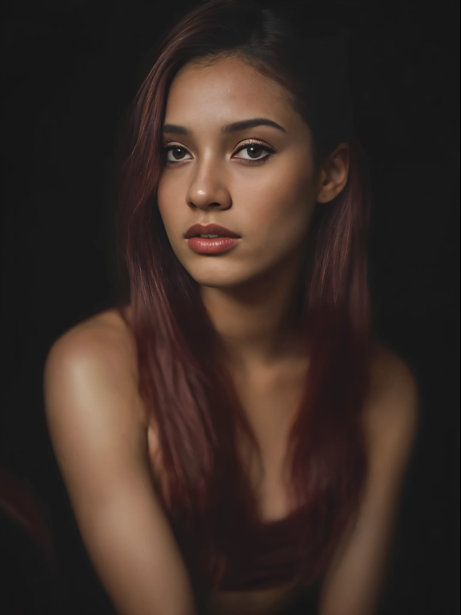 (Full body-editorial photograph of a 21 year old woman), (highly detailed face:1.4) (smile:0.7) (background inside dark, moody, private study:1.OV, by lee jeffries, nikon d850, film stock photograph ,4 kodak portra 400 ,camera f1.6 lens ,rich colors ,hyper realistic ,lifelike texture, dramatic lighting , cinestill 800,