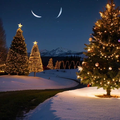darkness christmas landscape