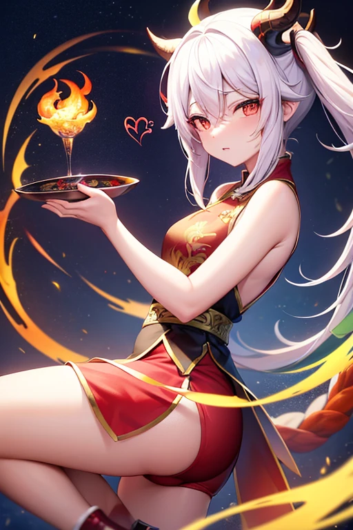 可爱的chinesedragon拿着红灯笼,chinesedragon,Colorful characters,white backgrounid,Colorful characters,multicolored clothing