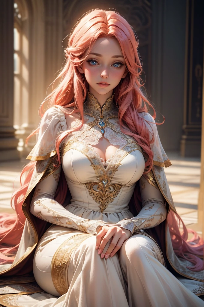 {-erro_de_anatomia:1.0}(best quality,4k,8k,highres,masterpiece:1.2), ultra-detailed, (realistic,photorealistic,photo-realistic:1.37), mature milf, illyasviel von einzbern, redhead hair, full body, vibrant colors, glowing skin, mesmerizing eyes, elegant pose, enchanting background, delicate lace dress, surreal lighting, ethereal atmosphere, mystical aura, intricate details, artistic medium, digital illustration, fantasy, anime, sitting on the floor