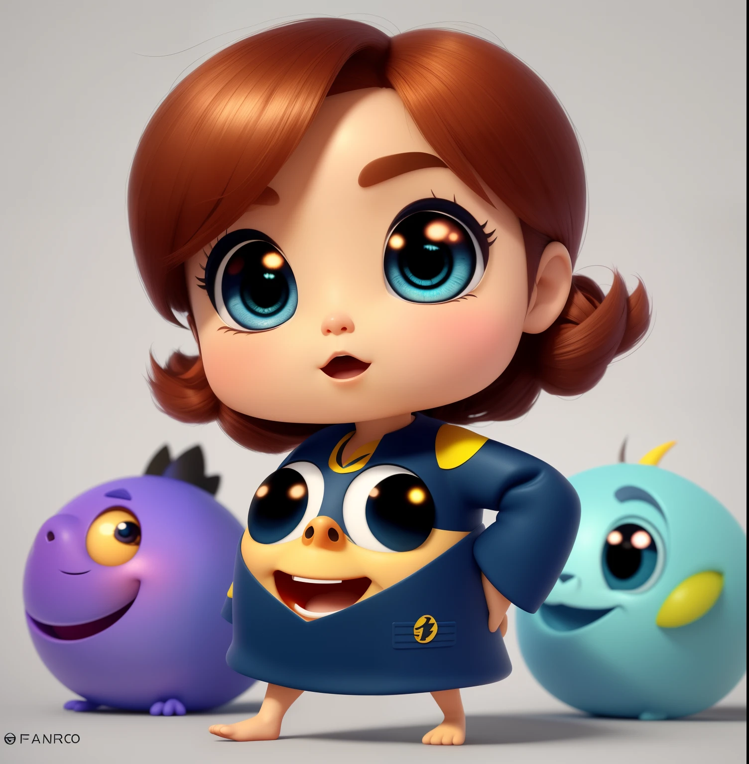 Chibi, corpo inteiro, fundo branco, (master part), (super-fino), (corpo inteiro: 1.2), super fofo, baby, Pixar, baby , grande atraente, , sorrir, delicado e delicado, conto de fadas, Detalhes incrivelmente altos, Pixar style, paleta de cores brilhantes, luz natural, solid color background, octane rendering, trending in artstation, gorgeous, ultra largo, 8k, 3d hard drive